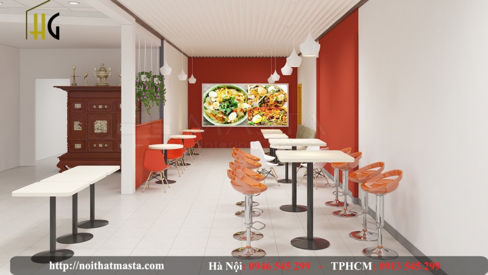 Thiết kế cửa hàng đồ ăn nhanh - chị liên